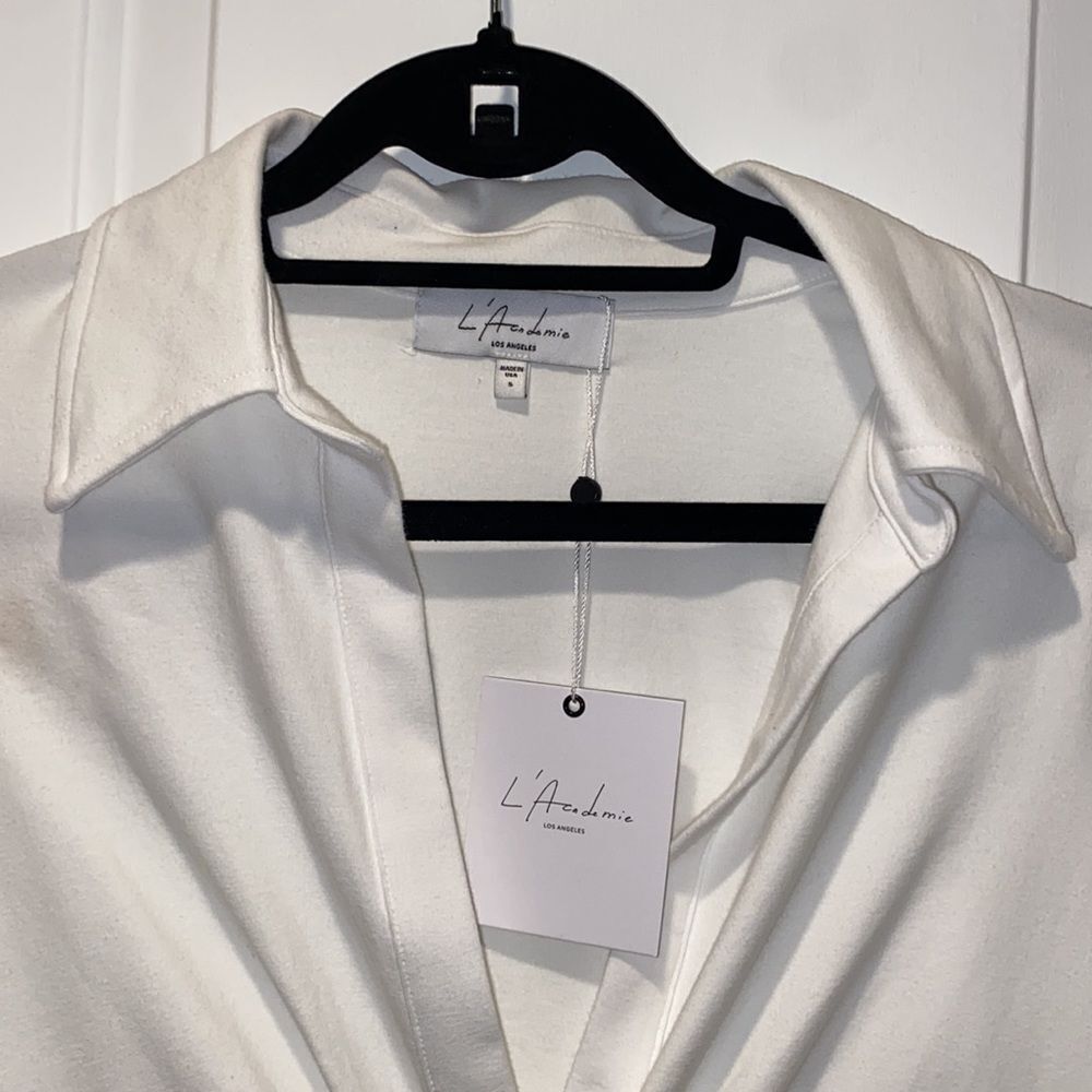 NWT L'Academie The Amarine Top in White - Picture 6 of 10